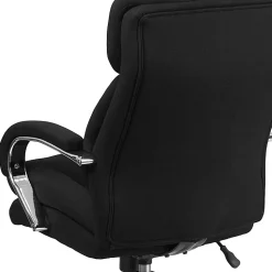 Flash Furniture Hercules 24-7 Intensive Use Big And Tall Office Chair With Loop Arms, Black Ergonomic Fabric/Gray