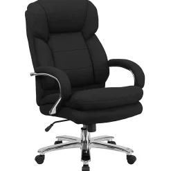 Flash Furniture Hercules 24-7 Intensive Use Big And Tall Office Chair With Loop Arms, Black Ergonomic Fabric/Gray