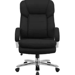 Flash Furniture Hercules 24-7 Intensive Use Big And Tall Office Chair With Loop Arms, Black Ergonomic Fabric/Gray
