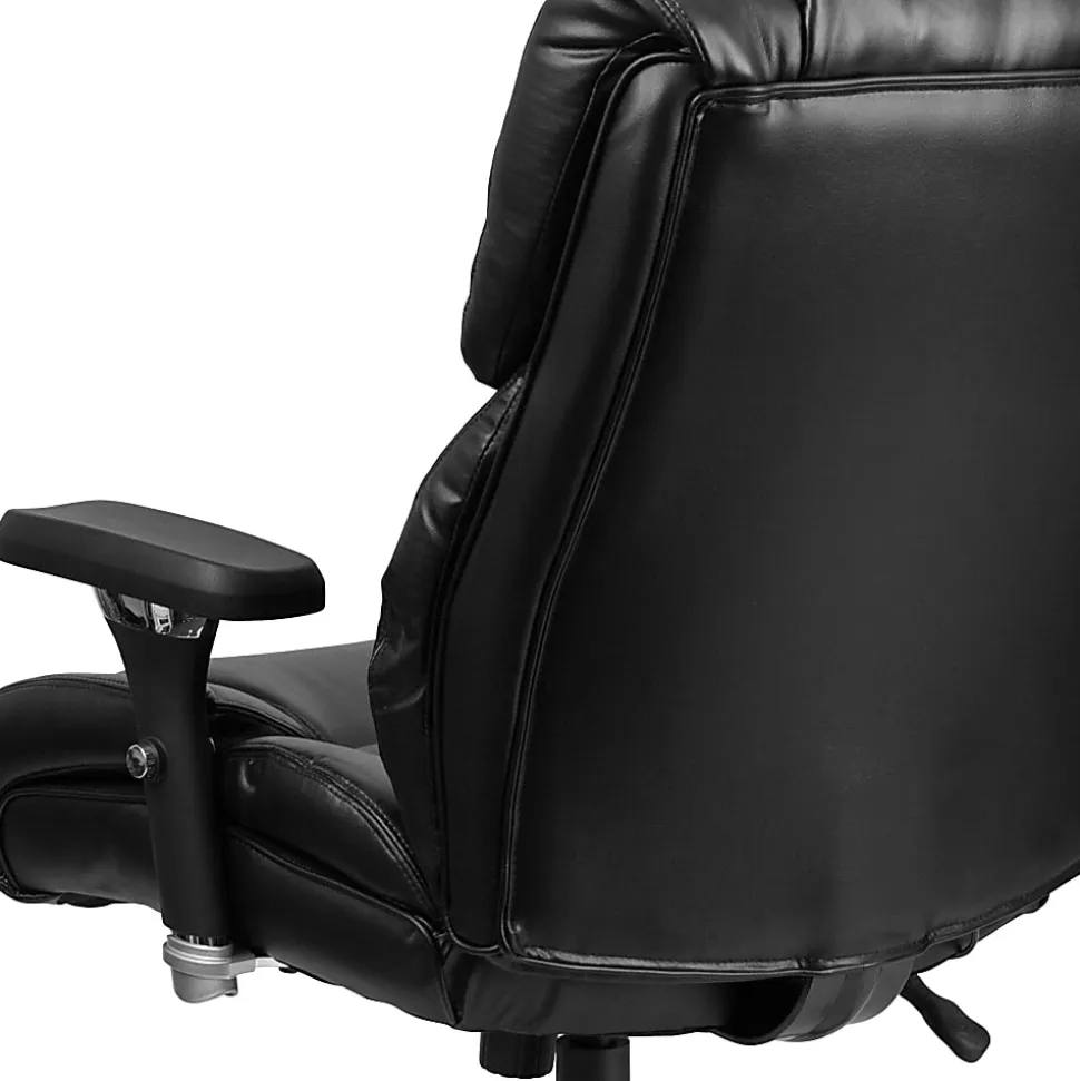 Flash Furniture Hercules 24-7 Intensive Use Big And Tall Office Chair With Lumbar Knob, Tufted Headrest And Back, Black/Gray