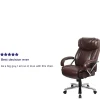 Flash Furniture Hercules LeatherSoft™ Faux Leather High-Back Big & Tall Ergonomic Office Chair, Brown/Gray