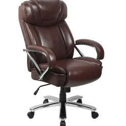 Flash Furniture Hercules LeatherSoft™ Faux Leather High-Back Big & Tall Ergonomic Office Chair, Brown/Gray