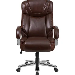 Flash Furniture Hercules LeatherSoft™ Faux Leather High-Back Big & Tall Ergonomic Office Chair, Brown/Gray