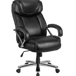 Flash Furniture Hercules LeatherSoft™ Faux Leather High-Back Big & Tall Ergonomic Office Chair, Black/Gray