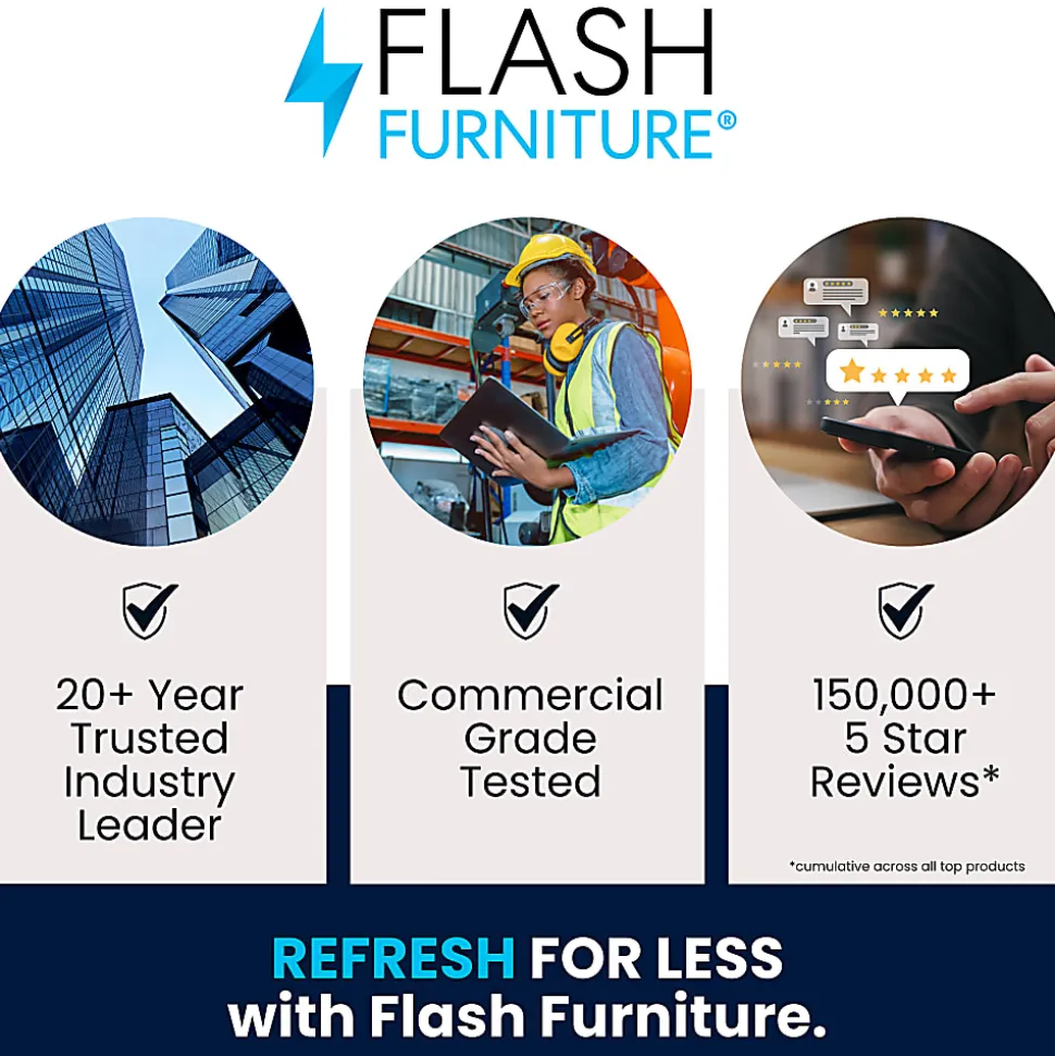 Flash Furniture HERCULES Metal Double-Braced Folding Chair, Black