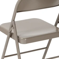 Flash Furniture HERCULES Metal Double-Braced Folding Chair, Gray