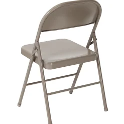 Flash Furniture HERCULES Metal Double-Braced Folding Chair, Gray