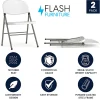 Flash Furniture HERCULES Plastic Folding Chairs, White/Gray, Set Of 2 Chairs