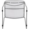 Flash Furniture HERCULES Plastic Ultra-Compact Stack Chair, White/Silver