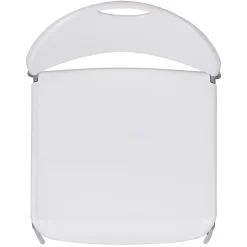 Flash Furniture HERCULES Plastic Ultra-Compact Stack Chair, White/Silver