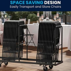 Flash Furniture Hercules Premium Folding Chairs, Set Of 10 Folding Chairs, Black