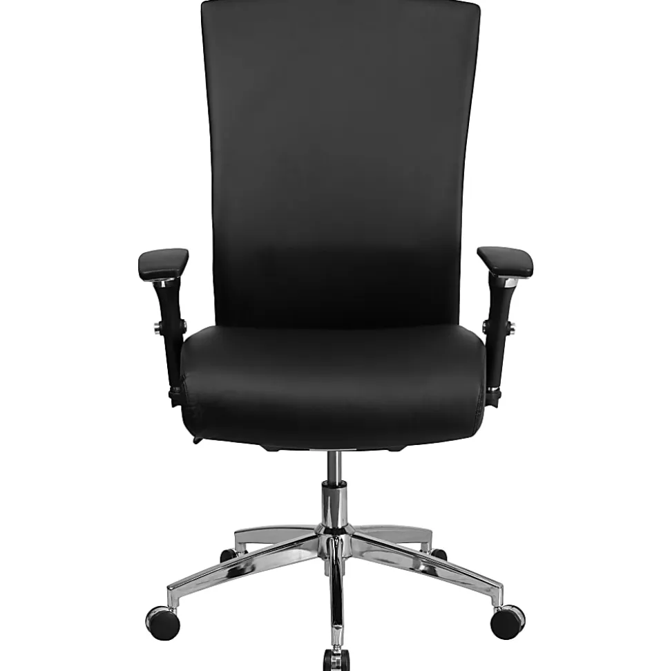 Flash Furniture HERCULES Series 24/7 Intensive-Use Ergonomic High-Back Executive Multifunction Office Chair, Black LeatherSoft/Gray -GOWY85H1