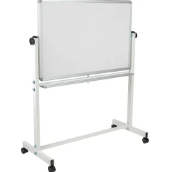 Flash Furniture HERCULES Series Double-Sided Mobile White Board With Pen Tray, 54-3/4