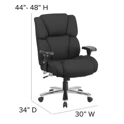 Flash Furniture HERCULES Series 24-7 Intensive Use Big & Tall Office Chair, Black