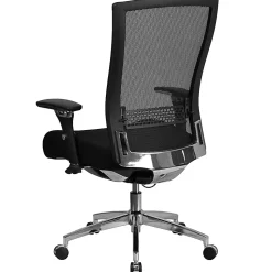 Flash Furniture HERCULES Series 24/7 Intensive-Use Ergonomic High-Back Executive Multifunction Office Chair, Black Fabric/Gray - GOWY85H