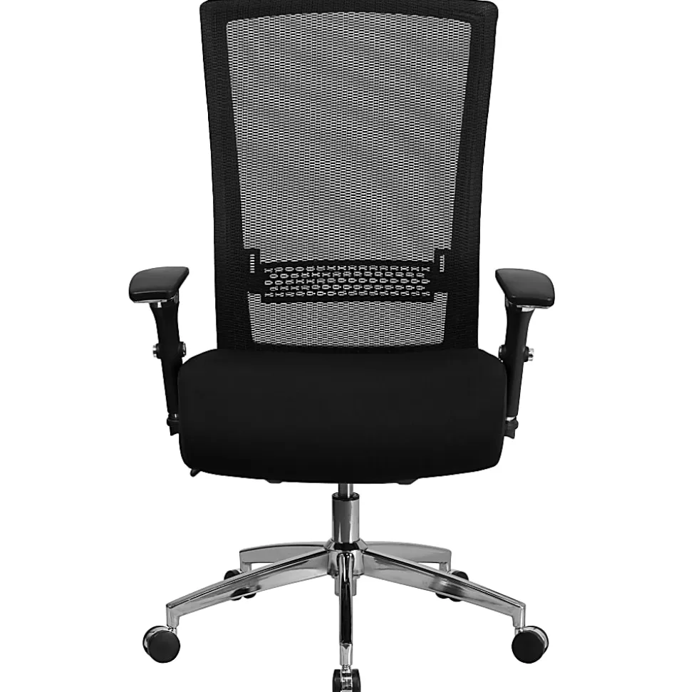 Flash Furniture HERCULES Series 24/7 Intensive-Use Ergonomic High-Back Executive Multifunction Office Chair, Black Fabric/Gray - GOWY85H