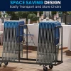 Flash Furniture HERCULES Series Premium Plastic Folding Chair, Blue/Gray