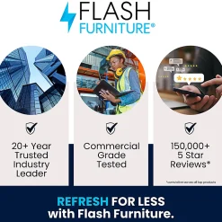 Flash Furniture Hercules Series Folding Chairs, Black, Pack Of 4 Chairs