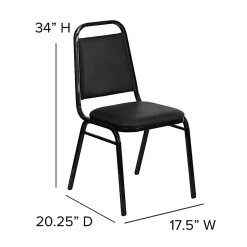 Flash Furniture HERCULES Series Crown-Back Stacking Banquet Chair, Silver/Navy