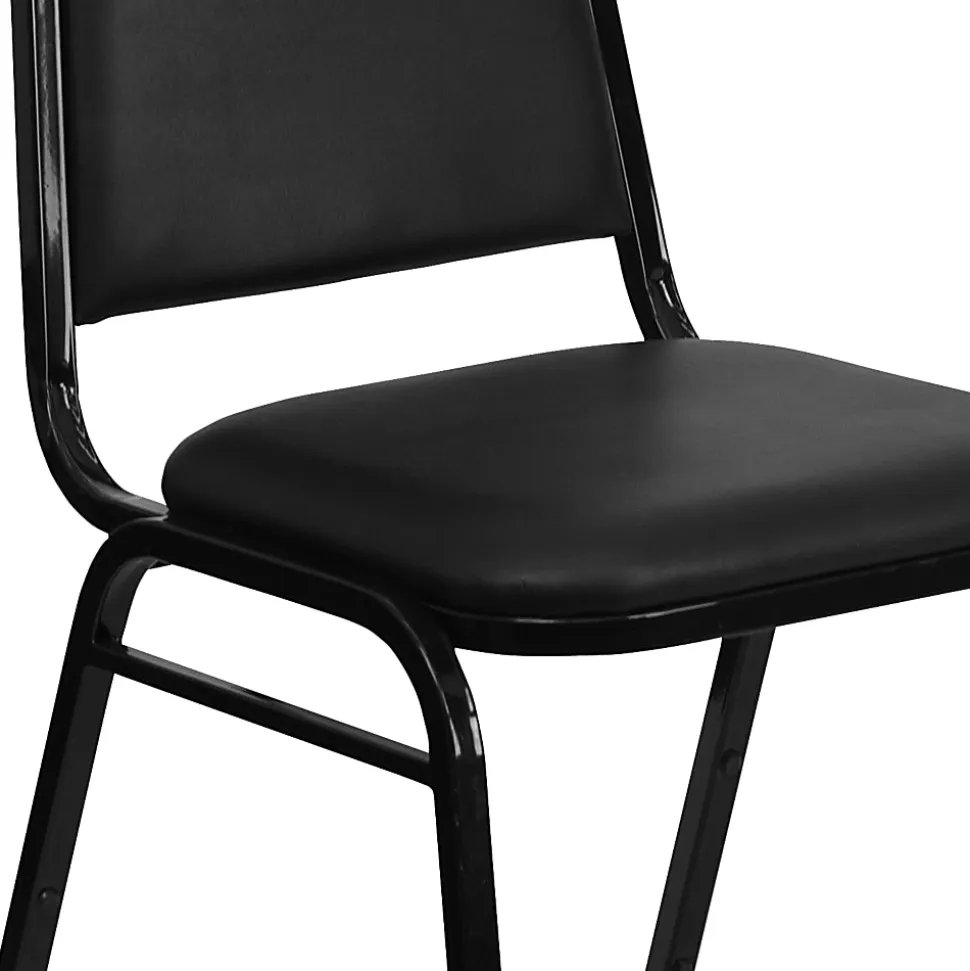Flash Furniture HERCULES Series Crown-Back Stacking Banquet Chair, Silver/Navy