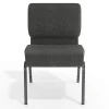 Flash Furniture HERCULES Series 21"W Stackable Church Chair, Dark Gray/Silvervein