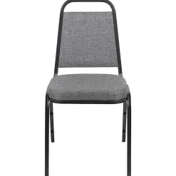 Flash Furniture HERCULES Series Trapezoidal-Back Stacking Banquet Chair With 2-1/2" Thick Seat, Gray/Silver