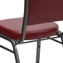 Flash Furniture HERCULES Series Crown Back Stacking Banquet Chair, Burgundy/Silver Vein