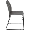 Flash Furniture HERCULES Series Sled-Base Stack Chair With Air-Vent Back, Gray