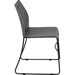 Flash Furniture HERCULES Series Sled-Base Stack Chair With Air-Vent Back, Gray