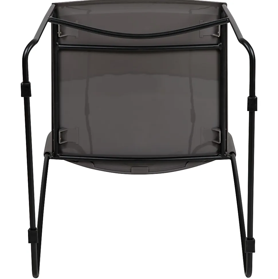 Flash Furniture HERCULES Series Sled-Base Stack Chair With Air-Vent Back, Gray