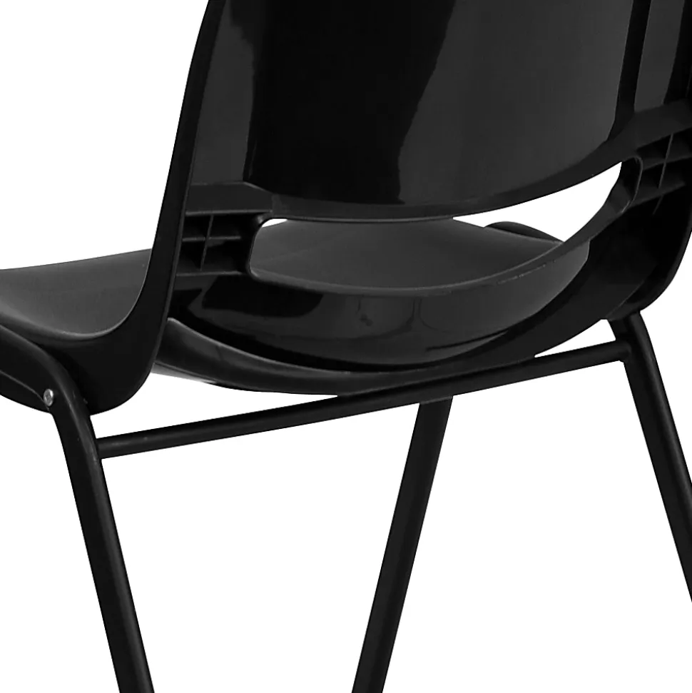 Flash Furniture HERCULES Series Ergonomic Stack Chair, Black
