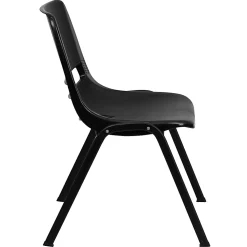 Flash Furniture HERCULES Series Ergonomic Stack Chair, Black