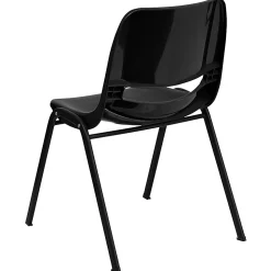Flash Furniture HERCULES Series Ergonomic Stack Chair, Black