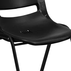 Flash Furniture HERCULES Series Ergonomic Stack Chair, Black