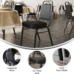 Flash Furniture HERCULES Series Trapezoidal-Back Stacking Banquet Chair With 2-1/2