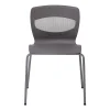 Flash Furniture HERCULES Series Commercial Grade 770-lb Capacity Ergonomic Stack Chairs With Lumbar Support, Gray/Silver, Set Of 5 Chairs