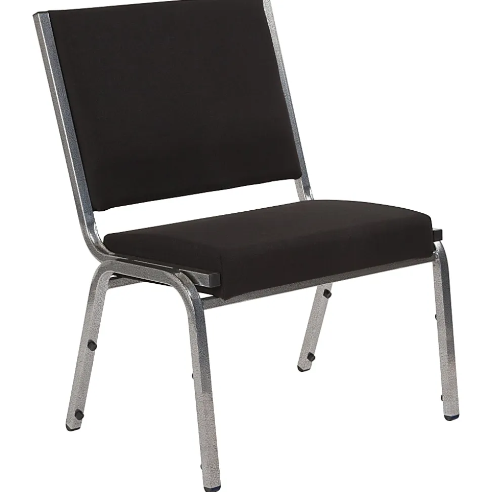 Flash Furniture HERCULES Series 950 lb Rated Antimicrobial Bariatric Medical Reception Chair, Black Fabric