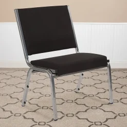 Flash Furniture HERCULES Series 950 lb Rated Antimicrobial Bariatric Medical Reception Chair, Black Fabric
