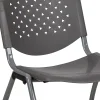 Flash Furniture HERCULES Series Plastic Stack Chairs, Gray, Set Of 5 Chairs