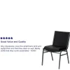 Flash Furniture HERCULES Series Heavy-Duty Stack Chairs, Black, Set Of 4 Chairs