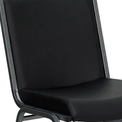 Flash Furniture HERCULES Series Heavy-Duty Stack Chairs, Black, Set Of 4 Chairs