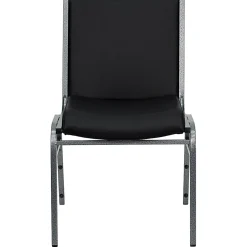 Flash Furniture HERCULES Series Heavy-Duty Stack Chairs, Black, Set Of 4 Chairs