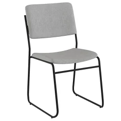 Flash Furniture HERCULES Series Stacking Chair With Sled Base, Gray/Black Frame