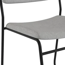 Flash Furniture HERCULES Series Stacking Chair With Sled Base, Gray/Black Frame