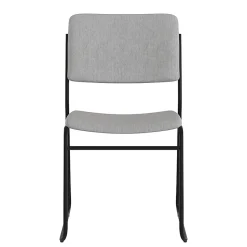 Flash Furniture HERCULES Series Stacking Chair With Sled Base, Gray/Black Frame