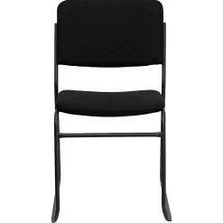 Flash Furniture HERCULES Series High-Density Stacking Chair With Sled Base, Fabric Upholstery, Black
