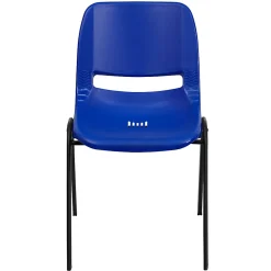 Flash Furniture HERCULES Series Ergonomic Shell Stack Chair, Blue/Black