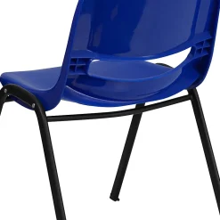 Flash Furniture HERCULES Series Ergonomic Shell Stack Chair, Blue/Black