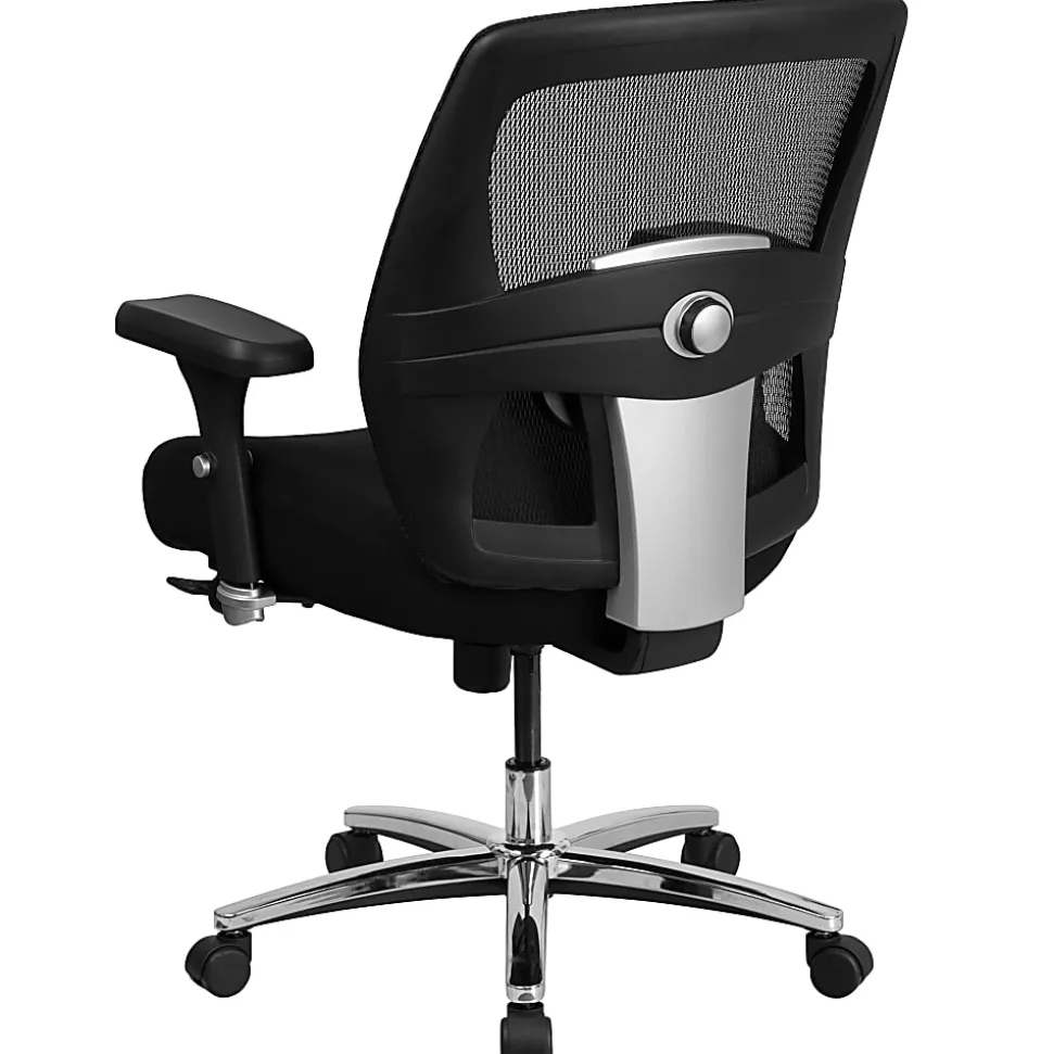 Flash Furniture HERCULES Series 24-7 Intensive Use Big & Tall Ergonomic Mesh Office Chair With Ratchet Back, Black/Gray