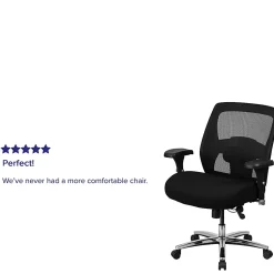 Flash Furniture HERCULES Series 24-7 Intensive Use Big & Tall Ergonomic Mesh Office Chair With Ratchet Back, Black/Gray